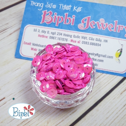 Kim sa cong 6mm hồng tươi