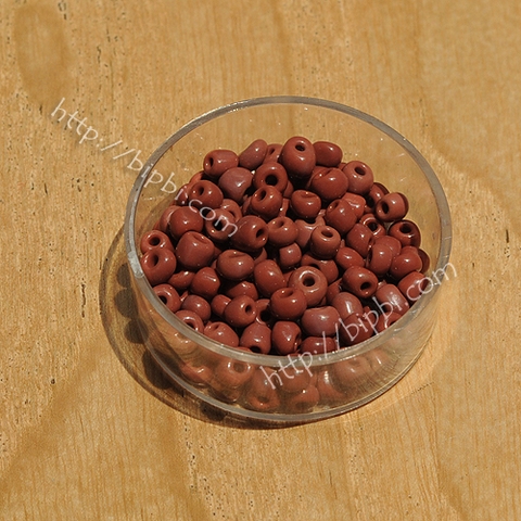 Cườm TQ nâu bóng 4mm