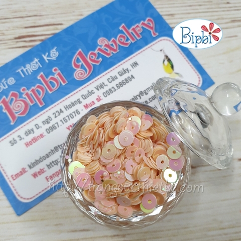 Kim sa 4mm hồng phấn AB