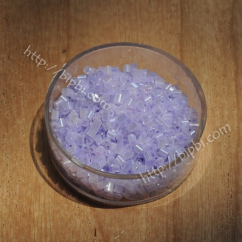 Cườm TQ ống ngắn tím nhạt