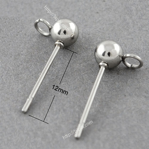 Phụ kiện khuyên tai dạng cài inox