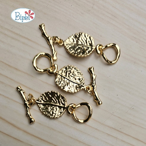Khóa chiếc lá xi vàng 14k