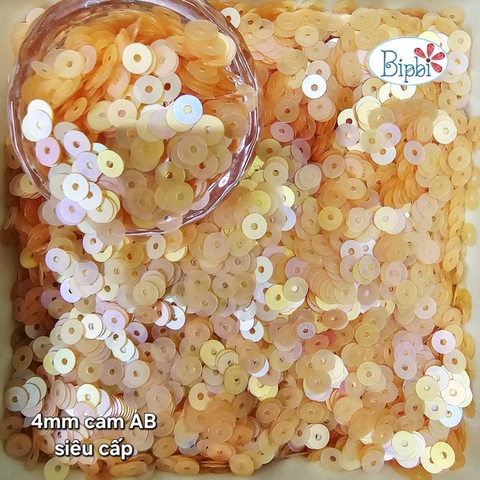 Kim sa siêu cấp 4mm vàng cam mờ AB