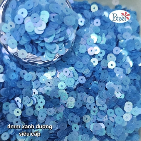 Kim sa siêu cấp 4mm xanh dương mờ AB