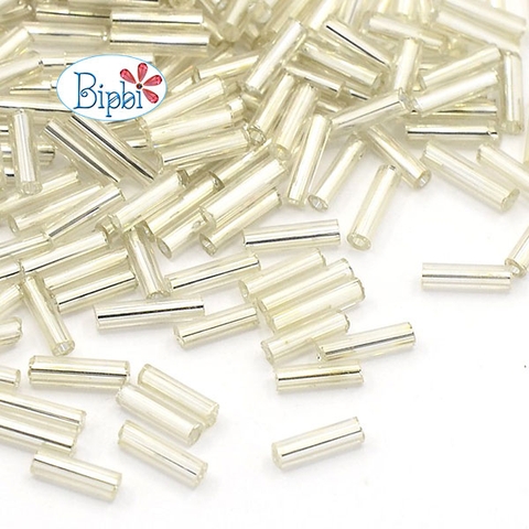 Cườm TQ ống trắng silverline 2x6mm