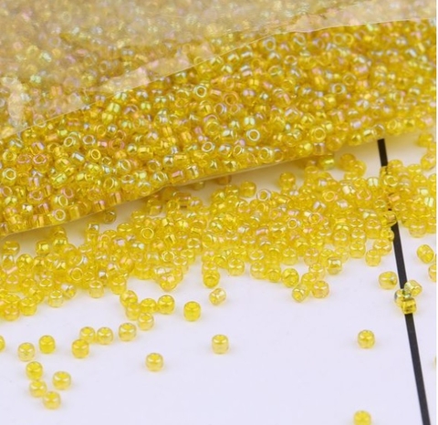 Cườm TQ vàng tươi xà cừ 2mm