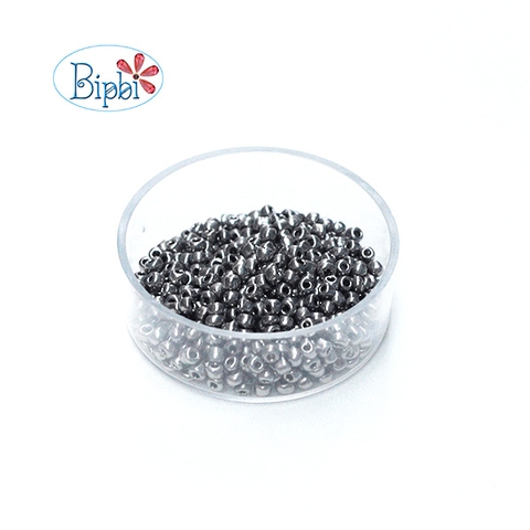 Cườm TQ bạc xám ánh kim 2mm