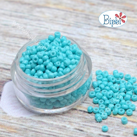 Cườm TQ xanh turquoise nhạt size 2mm
