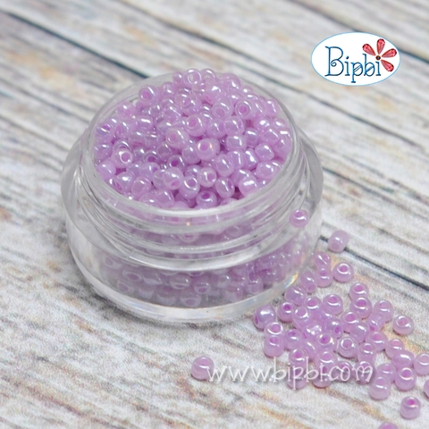 Cườm TQ tím nhạt ceylon 2mm