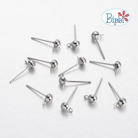 Phụ kiện khuyên tai dạng cài xi platinum