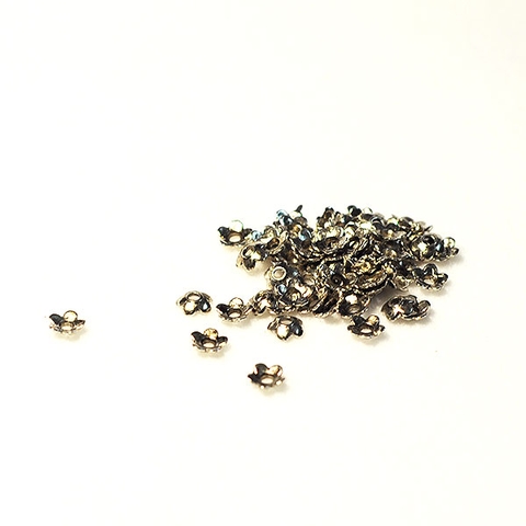 Mũ hoa 5 cánh bạc cổ 6mm