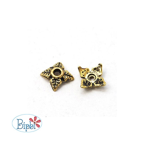 Mũ hoa 4 cánh bạc cổ 6mm
