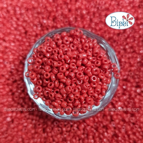 Cườm TQ đỏ đậm đục 2mm