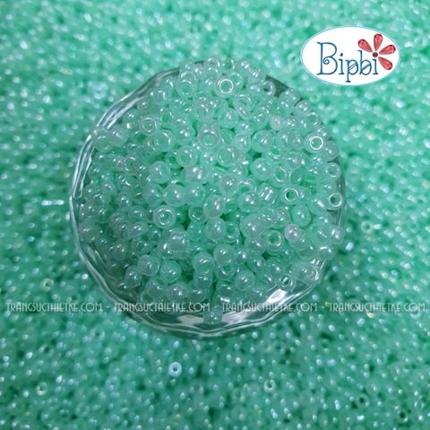 Hạt cườm TQ AAA màu xanh ceylon 2mm