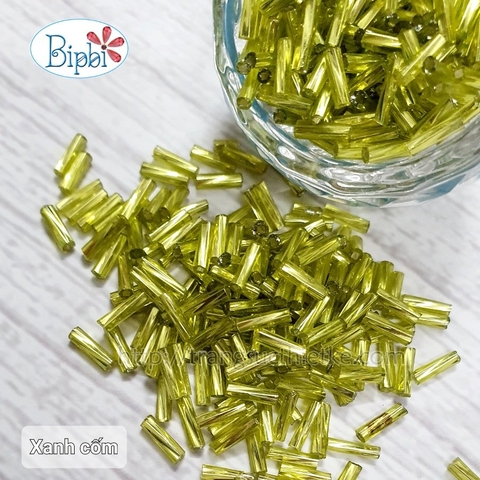 Cườm ống xoắn màu xanh cốm silverline