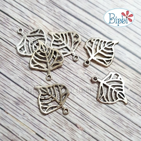 Charm treo lá bồ đề bạc cổ
