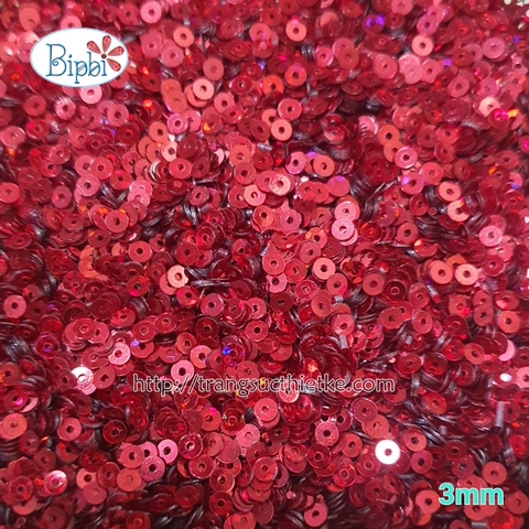 Kim sa 3mm màu đỏ ánh kim