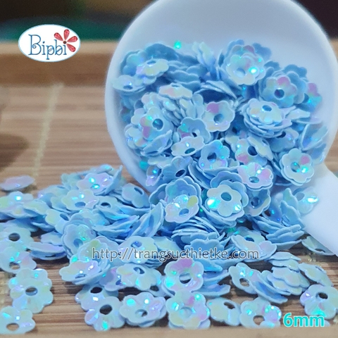 Kim sa 6mm hoa cong xanh dương