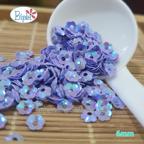 Kim sa 6mm hoa cong tím