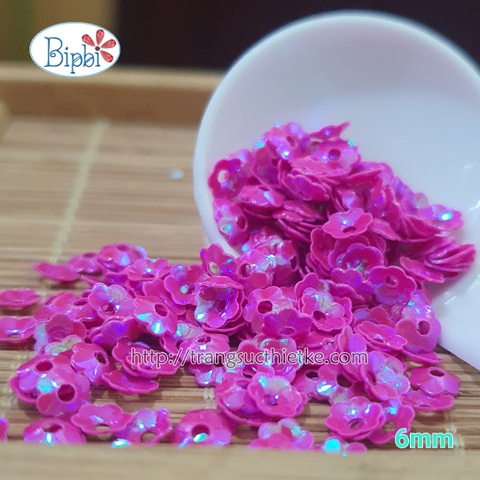 Kim sa 6mm hoa cong hồng sen