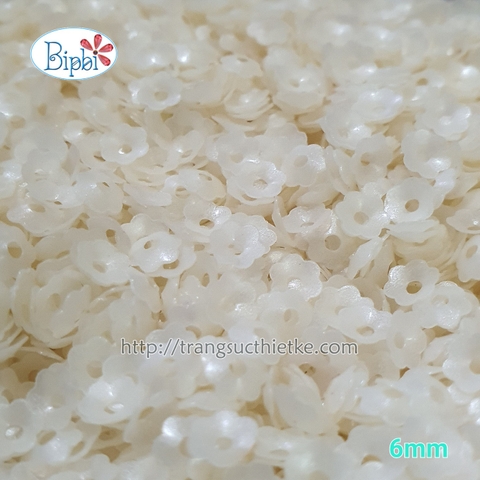Kim sa 6mm hoa cong màu be