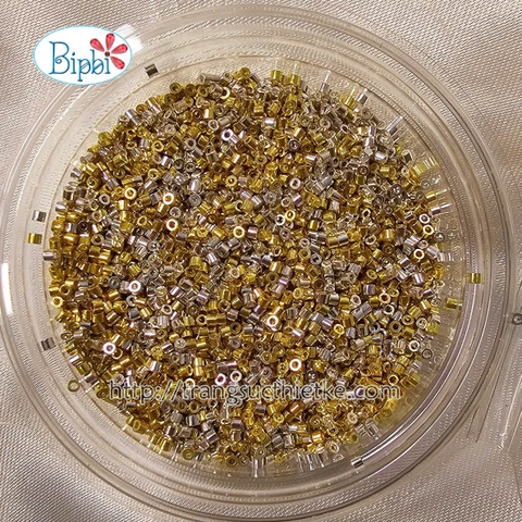 Cườm Nhật Miyuki delica 1.6mm mix vàng - bạc