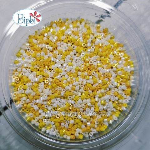 Cườm Nhật Miyuki delica 1.6mm mix tông vàng