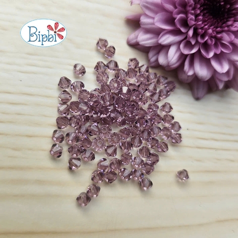 Pha lê Preciosa 4mm màu tím nhạt (light amethyst)