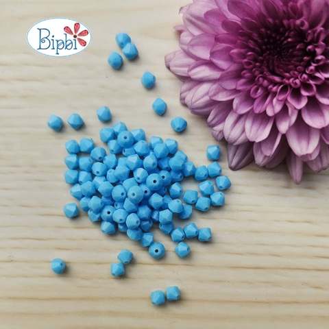 Pha lê Preciosa 4mm màu xanh đục turquoise