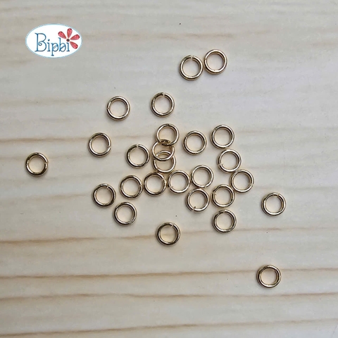 Khoen tròn 4mm xi vàng 14k