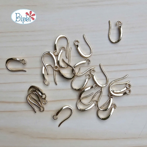 Móc khuyên tai xi vàng 14k gắn đá
