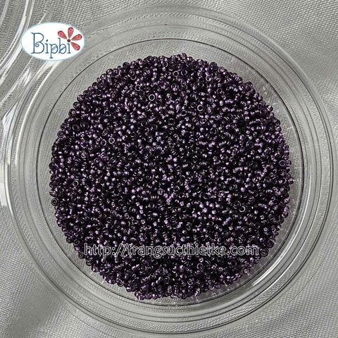 Cườm Nhật Matsuno 15/0 tím đậm silverline