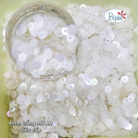 Kim sa siêu cấp 4mm trắng mờ AB
