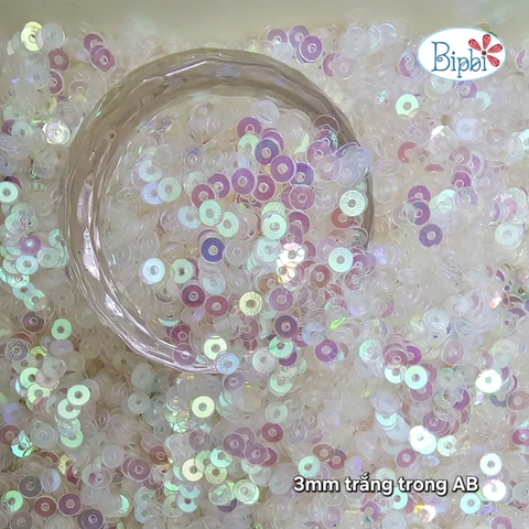 Kim sa 3mm màu trắng trong AB