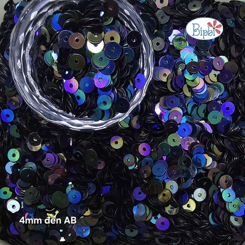 Kim sa 4mm màu đen AB