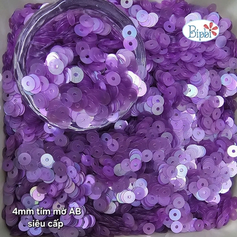 Kim sa siêu cấp 4mm tím mờ AB