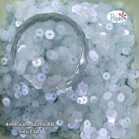 Kim sa siêu cấp 4mm xanh lơ mờ AB
