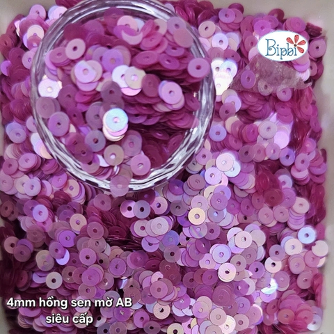 Kim sa siêu cấp 4mm hồng mờ AB