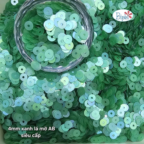 Kim sa siêu cấp 4mm xanh lá mờ AB