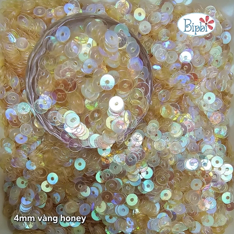 Kim sa 4mm màu vàng honey AB