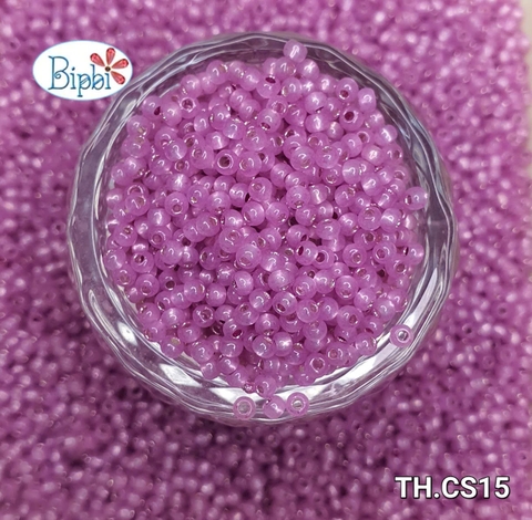 Cườm Nhật TOHO 2mm ceylon silverline hồng tím