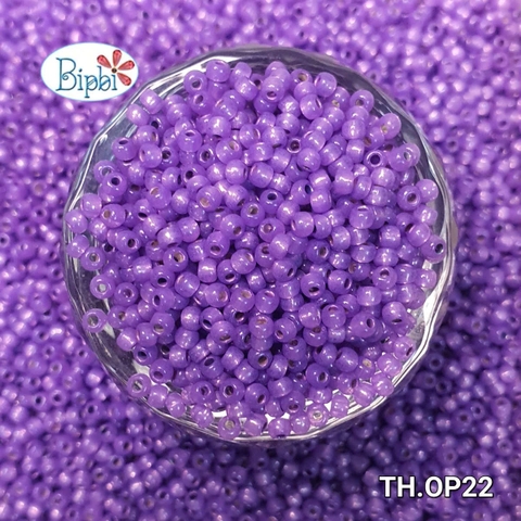 Cườm Nhật TOHO 2mm gilt line tím