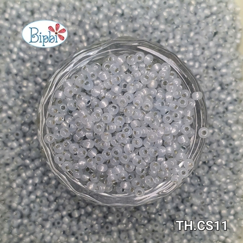 Cườm Nhật TOHO 2mm ceylon silverline trắng xám
