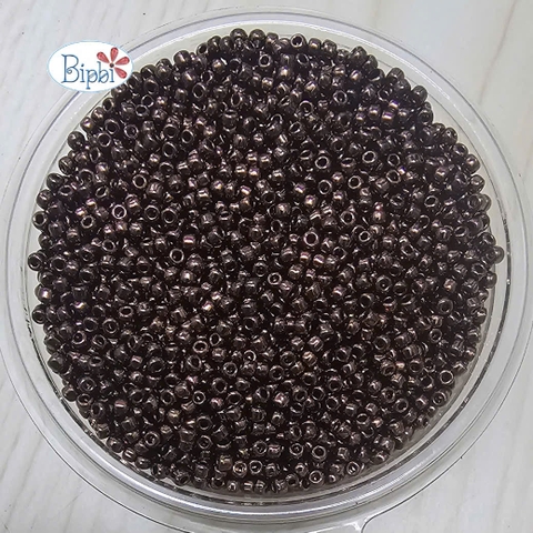 Cườm Nhật Matsuno 12/0 xám vàng kim loại
