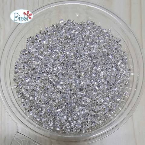 Cườm Nhật Matsuno 12/0 trắng silverline AB lỗ vuông