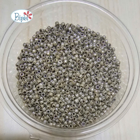 Cườm Nhật Matsuno 12/0 xám nâu ánh vàng