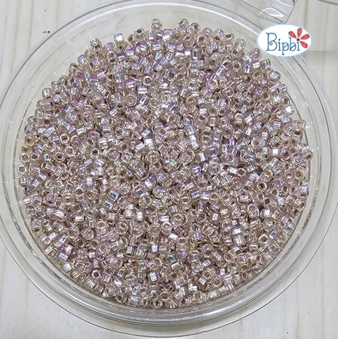 Cườm Nhật Matsuno 12/0 hồng silverline AB lỗ vuông