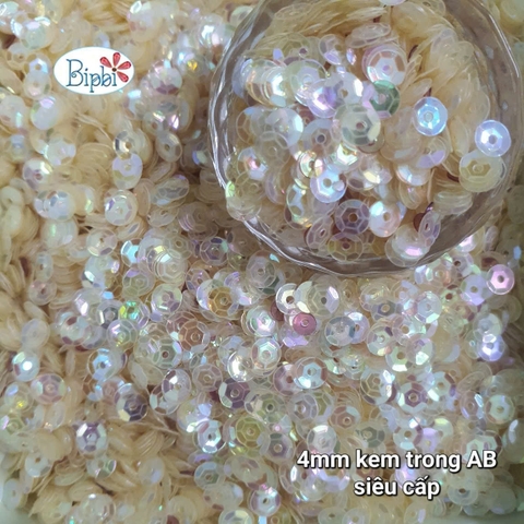Kim sa siêu cấp cong 4mm kem trong AB
