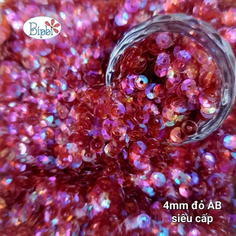 Kim sa siêu cấp cong 4mm đỏ AB