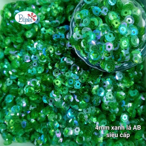 Kim sa siêu cấp cong 4mm xanh lá AB